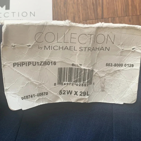 Michael Strahan Dress Pant Blue Big & Tall Size 52 x 29 New - Picture 5 of 10